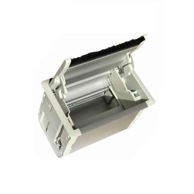 12 Modül Kapaklı Masa Üstü Priz Kutusu Aluminyum Kapaklı