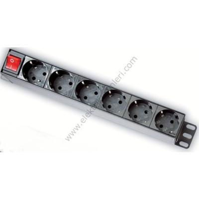 6'lı Kablosuz Grup Priz Anahtarlı Aluminyum Gövde