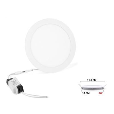 6 Watt Slim Yuvarlak Led Panel Sıvaaltı Driver Dahil  