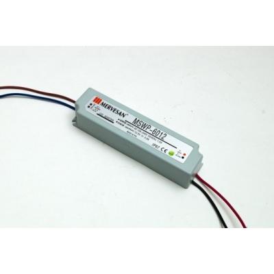 Mervesan-60 Watt 12V 5 Amper Led Adaptörü IP67 Mtwp-60-12
