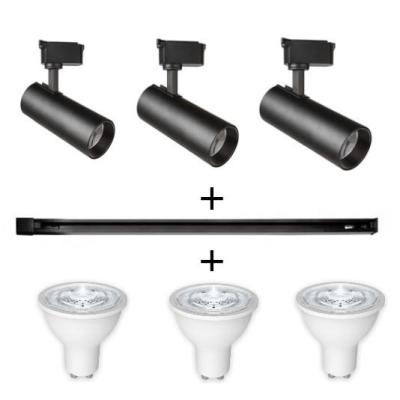 MİNİ RAY SPOT DEKORATİF BİR TAKIM AMPULLU EV OFİS MAĞAZA VİTRİN AYDINLATMA SİYAH KASA 4000K
