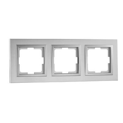 Mono Despina Metalik Gümüş Üçlü Çerçeve