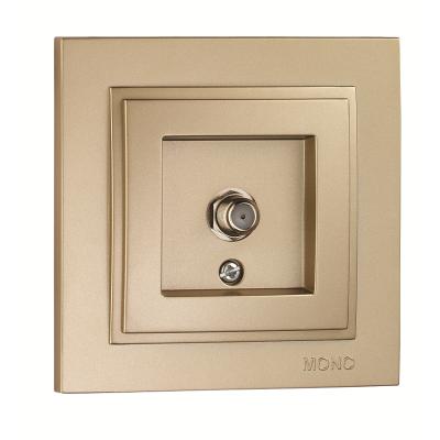 Mono Despina Titanyum F Konnektörlü Uydu Prizi Çerçeve Dahil