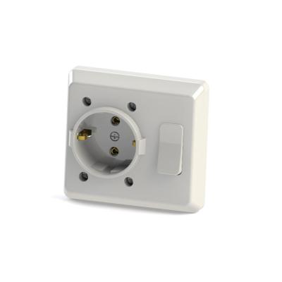 Ne-Ad Duvar Tipi Anahtarlı Topraklı Priz Sıvaaltı 1001-A