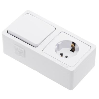 Ne-Ad Sıvaüstü Anahtar+Topraklı Kombine Priz 95-01-08