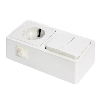 Ne-Ad Sıvaüstü Komitatör+Topraklı Priz Kombine Priz 95-03-08