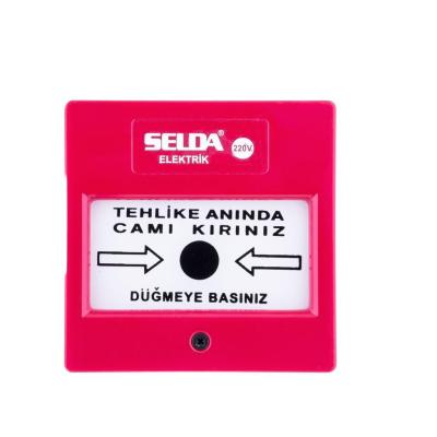 Selda Yangın İkaz Butonu Kare 220V
