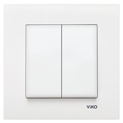 Viko Karre Beyaz Komitatör (İkili Anahtar) Çerçeve Dahil
