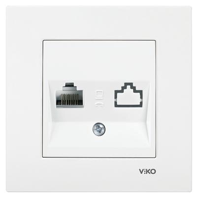 Viko Karre Beyaz Tekli Data Prizi Cat5 Çerçeve Dahil