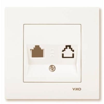 Viko Karre Krem Tekli Data Prizi Cat6 Çerçeve Dahil