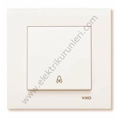 Viko Karre Krem Zil Anahtarı Çerçeve Dahil