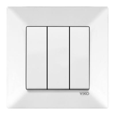 Viko Meridian Beyaz Üçlü Anahtar Çerçeve Dahil