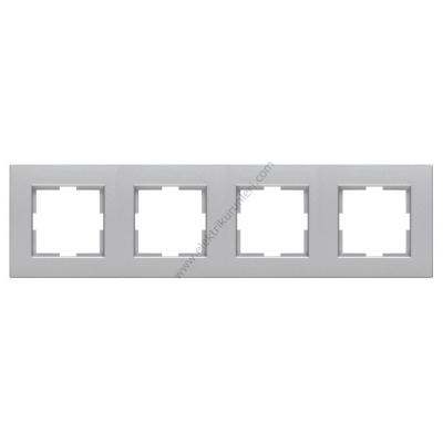 Viko Novella Gümüş Dörtlü Çerçeve