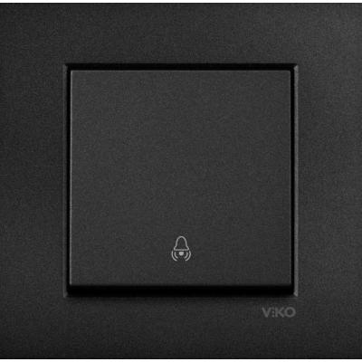 Viko Novella Siyah Renkli  Zil Anahtarı Çerçeve Dahil Siyah