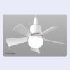 62 Watt 3 Farklı Renk Modlu Dimlenebilir Cata Lodos Kumandalı Fan Led Ampul