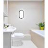 Horoz Aydos 15W Oval Siyah Led Nem Su Geçirmez Banyo Bahçe Modern Tavan Lambası Beyaz Işık 