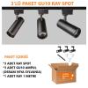 MİNİ RAY SPOT DEKORATİF BİR TAKIM AMPULLU EV OFİS MAĞAZA VİTRİN AYDINLATMA SİYAH KASA 6500k