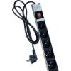 NE-AD 12'li 1,5 Metre Kablolu Anahtarlı Grup Priz Aluminyum Gövde 16A 250V 4000W