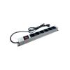 NE-AD 6'lı 1,5 Metre Kablolu Grup Priz Anahtarlı Aluminyum Gövde 16A 250V 4000W 
