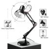 Siyah Akrobat Masa Lambası 360° Hareketli Çalışma Masası Lambası + Led Ampul