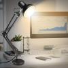 Siyah Akrobat Masa Lambası 360° Hareketli Çalışma Masası Lambası + Led Ampul